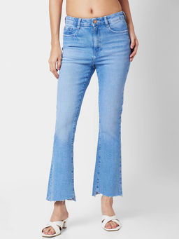 Spykar - Mid Rise Bootcut Blue Jeans for Women