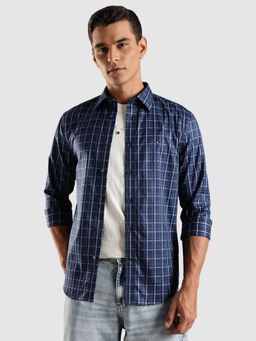 Tommy Hilfiger - Blue Checks Regular Fit Cotton Shirt