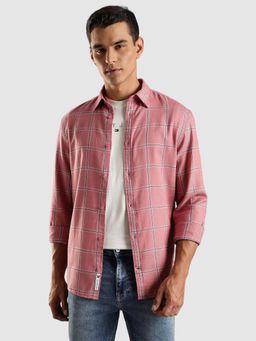 Tommy Hilfiger - Pink Checks Regular Fit Cotton Shirt