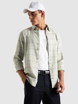 Tommy Hilfiger - Green Checks Regular Fit Cotton Shirt