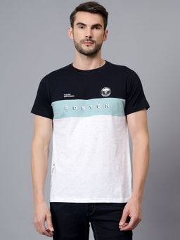 Cantabil - Men Multi-Colour Round Neck Half Sleeve T-Shirt