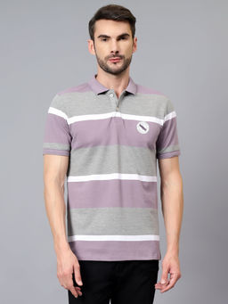 Cantabil - Men Multi-Colour Collar Neck Half Sleeve Polo T-Shirt