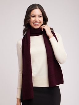 FABLE STREET - Maroon Textured Muffler