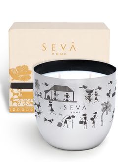 SEVA HOME - Dil Se Heirloom Silver Scented CandleClassic, Luxury Festive Gift, Décor