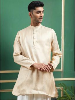 TATTVA - Mellow Toned Brocade Polyester Short Kurta