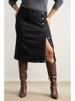 FREAKINS - Curve Black Stretch Bodycon Skirt