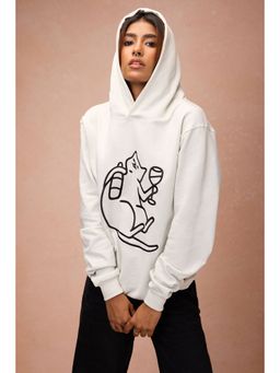 FREAKINS - Women's Cat Snuggle Grey Hoodie