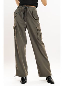 FREAKINS - Grey Wide Leg Cargo Trouser