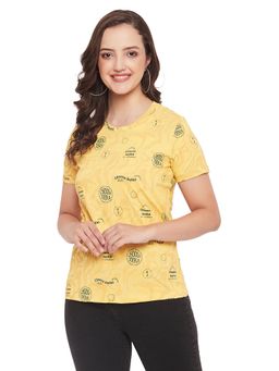 Madame - Women Printed Round Neck Top