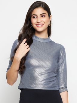 Madame - Women Solid Round Neck Top
