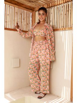 Moonstruck - Orange Print Three Piece Co-Ord (Set of 3)