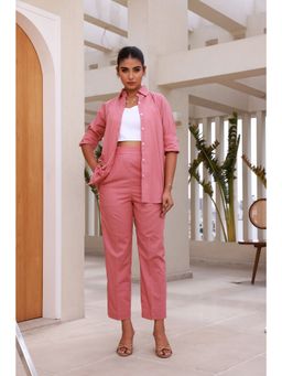 Moonstruck - Basic Shirt with Straight Pant (Onion Pink) (Set of 2)