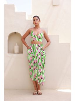 Moonstruck - Peacock Print Skirt & Bustier (Set of 2)