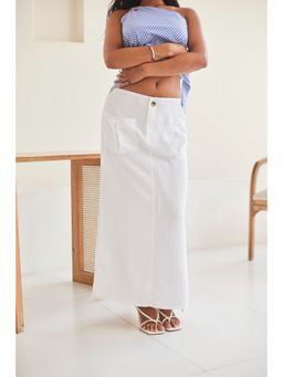 Urban Suburban - White Maxi Skirt with Pockets