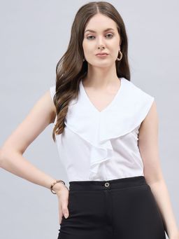 Style Quotient - Women White Sleeveless Top