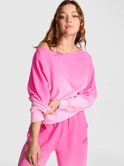 Victoria's Secret - Pink Ivy Fleece Off-The-Shoulder Sweatshirt