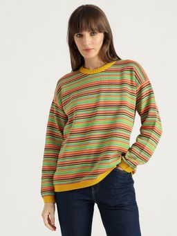 United Colors of Benetton - Round Neck Striped Sweater