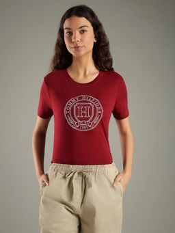 Tommy Hilfiger - Embroidered Logo Regular Fit Cotton T-Shirt