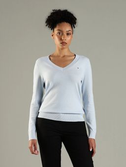 Tommy Hilfiger - Regular Fit Cotton V-Neck Sweater