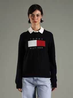 Tommy Hilfiger - Regular Fit Cotton Round Neck Sweater