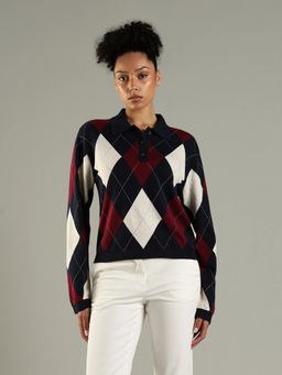 Tommy Hilfiger - Regular Fit Cotton Polo Collar Sweater