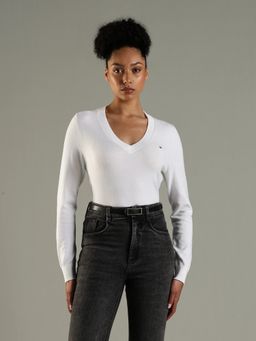 Tommy Hilfiger - Regular Fit Cotton V-Neck Sweater