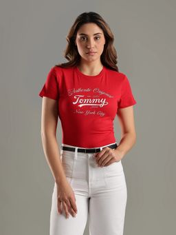 Tommy Hilfiger - Logo Regular Fit Cotton T-Shirt