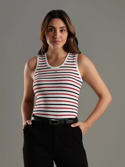Tommy Hilfiger - Striped Slim Fit Cotton T-Shirt