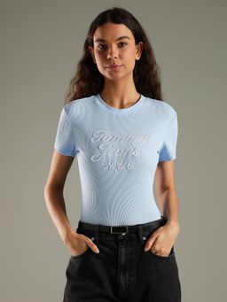 Tommy Hilfiger - Embroidered Logo Slim Fit Cotton T-Shirt