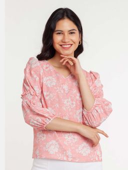 Zink London - Women Pink Printed Top