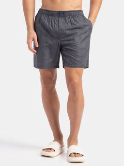 Jockey - HG18 Men Tencel Lyocell Cotton Checkered Boxer Shorts - Navy