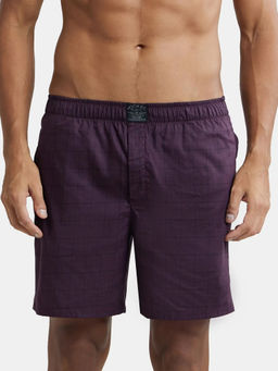 Jockey - HG18 Men Tencel Lyocell Cotton Checkered Boxer Shorts - Potent Purple