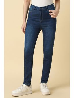 Allen Solly - Women Navy Blue Mid Wash Jeans