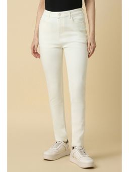 Allen Solly - Women White Dark Wash Jeans