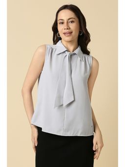 Allen Solly - Women Grey Solid Formal Top