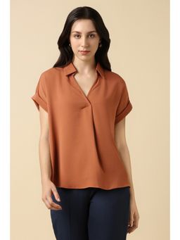 Allen Solly - Women Brown Solid Formal Top
