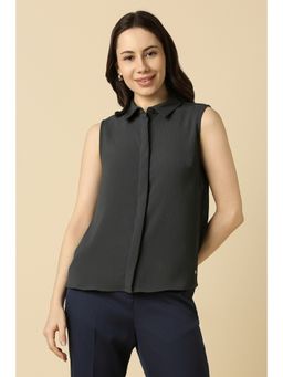Allen Solly - Women Grey Textured Formal Top