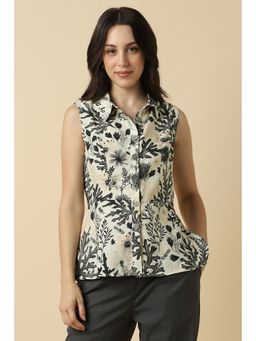 Allen Solly - Women Beige Printed Casual Top