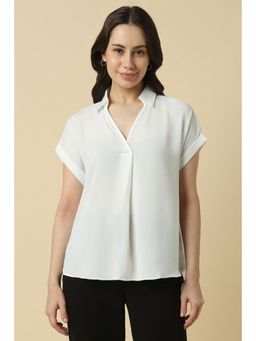 Allen Solly - Women White Solid Formal Top