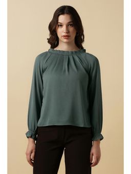 Allen Solly - Women Green Textured Formal Top