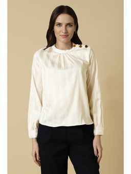 Allen Solly - Women Beige Stripe Formal Top