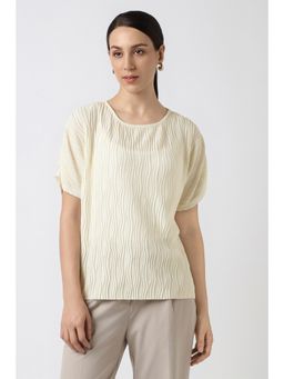 Van Heusen - Women Cream Solid Formal Top