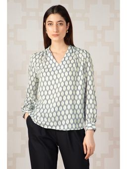 Van Heusen - Women White Print Formal Top