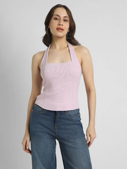 American Eagle - Women Lavender Corset Tank Top