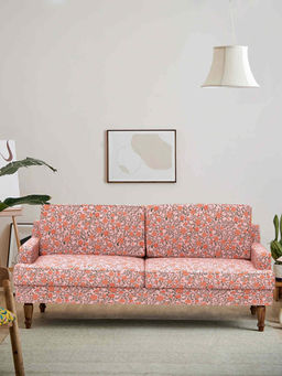 Chumbak - Nawab Couch - Earthy Florals Peach