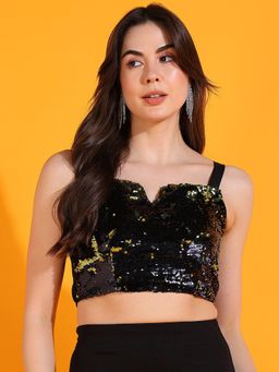 Dodo & Moa - Women's Embellished/Sequined Crop