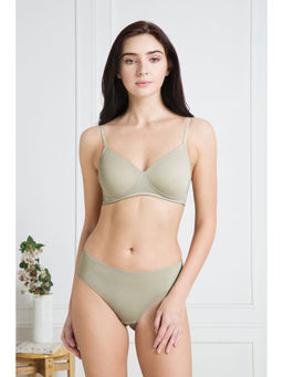 Van Heusen - Women Beige Solid Wireless Padded T-shirt Bra