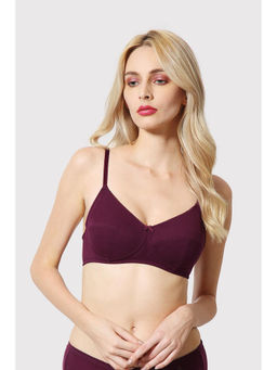 Van Heusen - Women Maroon Non Padded Slim Fit Antibacterial T-shirt Bra