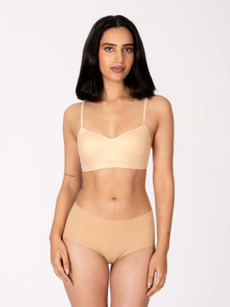 Shapercult - Women Beige Skyn Light Padded T-shirt Bra