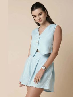 B Label - Light Blue Serene Waistcoat Top